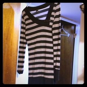 Grey striped sweater